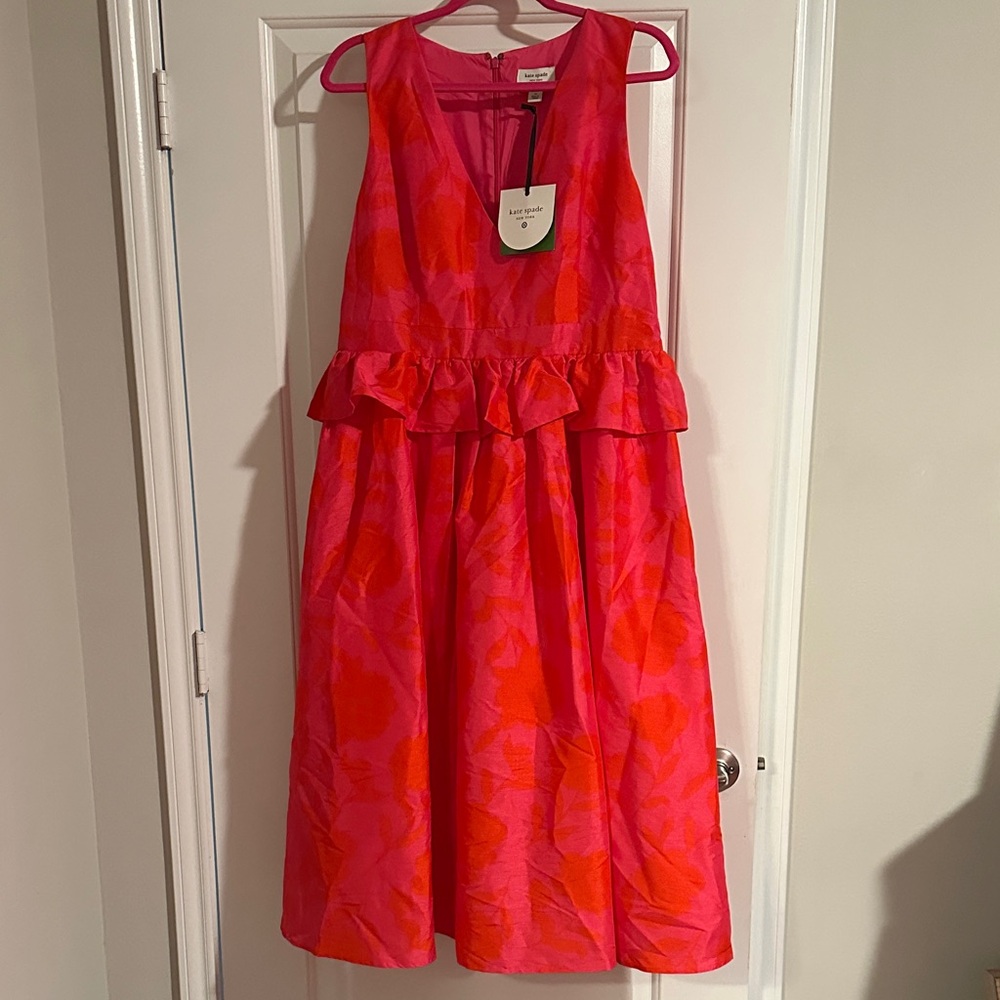 Kate Spade Vibrant Pink and Orange Dress
